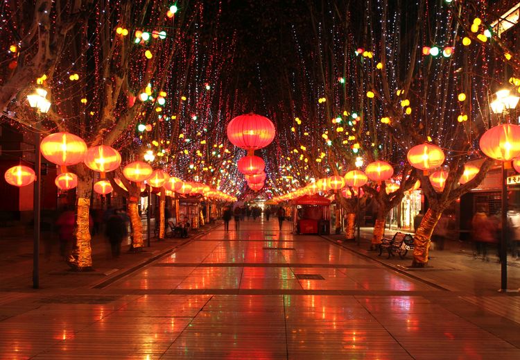 城市春节夜景照明